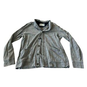 Robert Graham Jeans Womens Cardigan Sweater Gray Size XL Pockets Long Sleeve